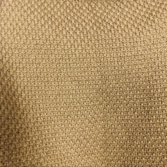 Brown net turtleneck sweater with cold shoulder and fringe cuffs - Picture 14 of 15